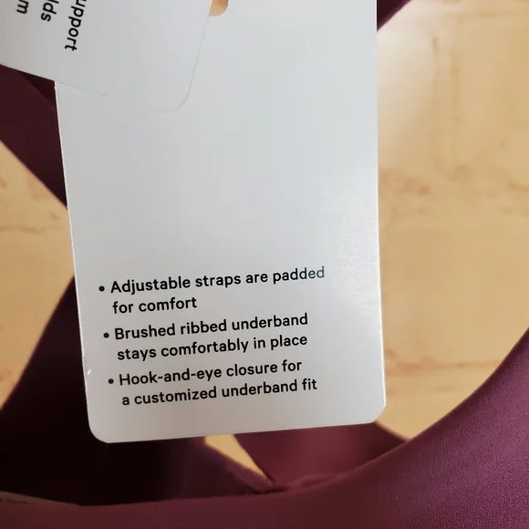 SOLD Lululemon Air Support Bra Womens Size 38C Vintage Plum High Impact Running - Picture 8 of 11